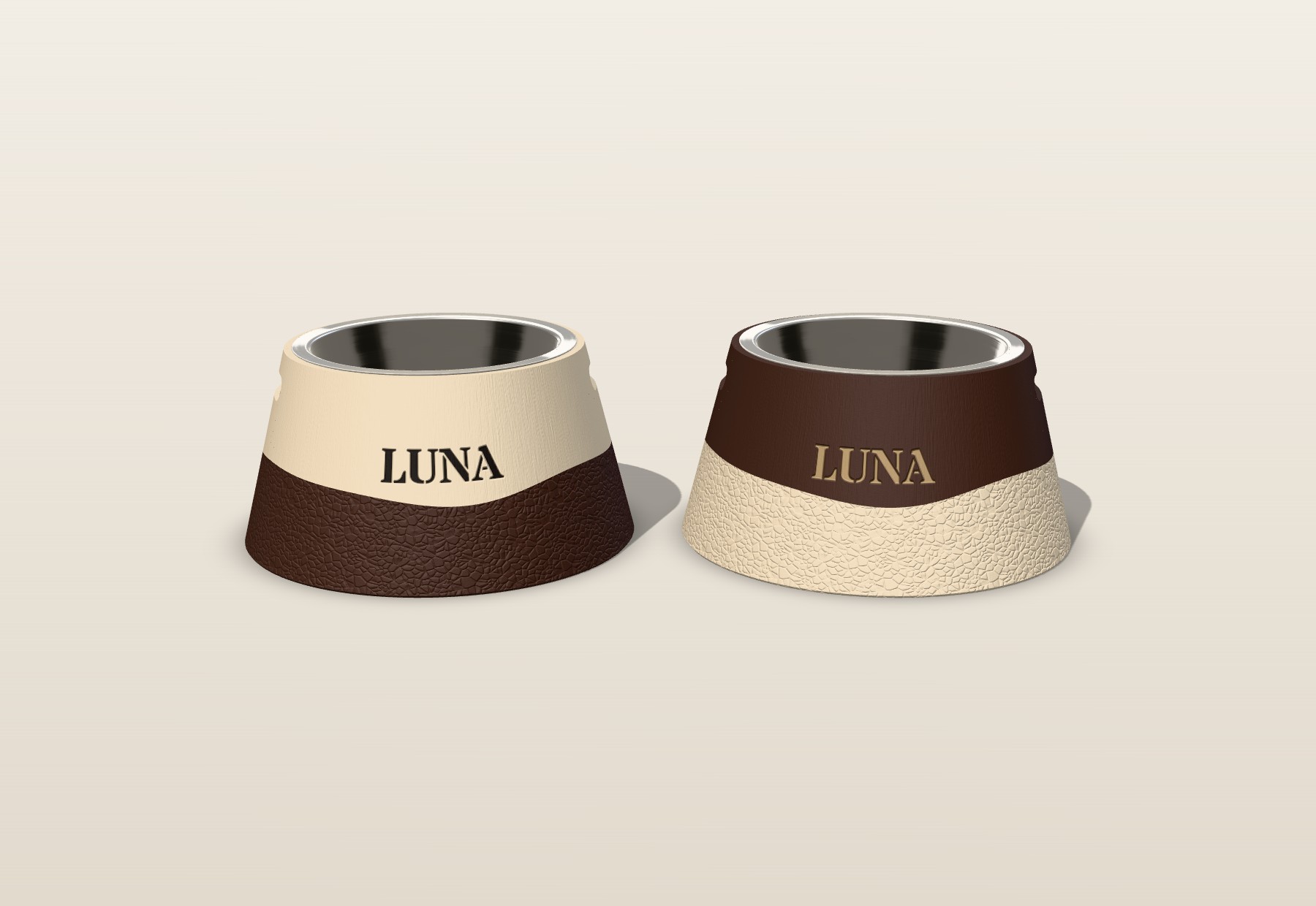Par de suportes Onda Contraste com o nome Luna